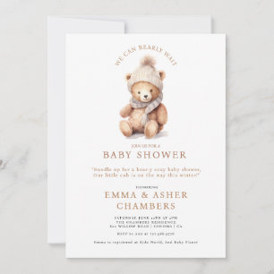 Wir können es kaum erwarten Teddy Bär Baby Shower Einladung