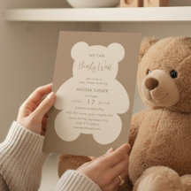Wir können es kaum erwarten Teddybär-Baby-Party