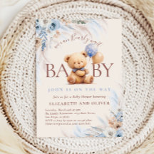 Wir können es kaum erwarten Teddybär-Baby-Party