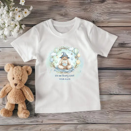 Wir können es kaum erwarten Wasserfarbe Blau Bär B Baby T-shirt