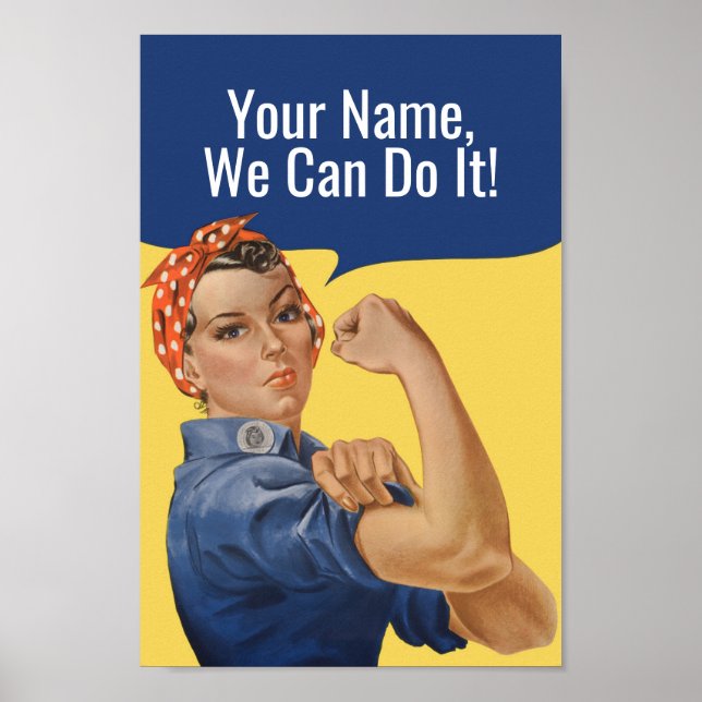 Wir können es machen Custom Rosie The Riveter Femi Poster (Vorne)