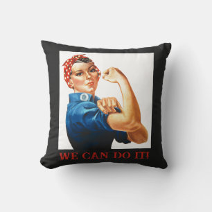 Wir können es machen Rosie der Riveter Women Power Kissen