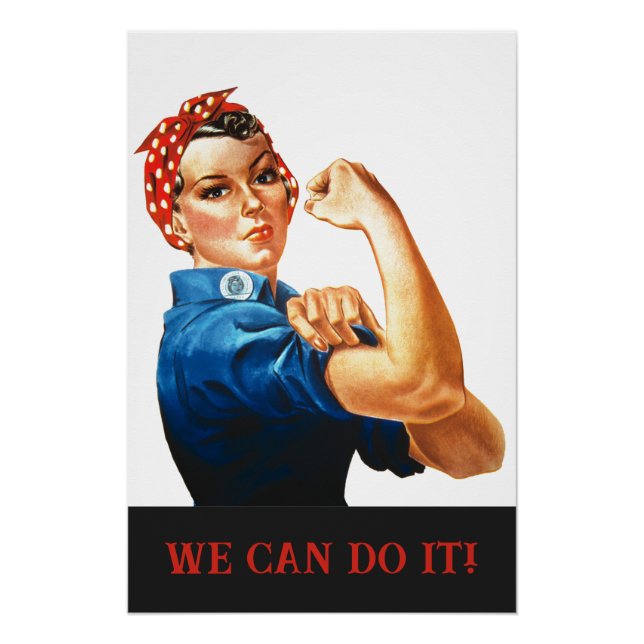Wir können es machen Rosie der Riveter Women Power Poster (Vorderseite)