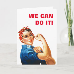 Wir können es machen Rosie the Riveter Women Power Karte