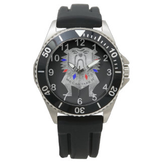 Wir können es nehmen - Zinnbulldog Armbanduhr
