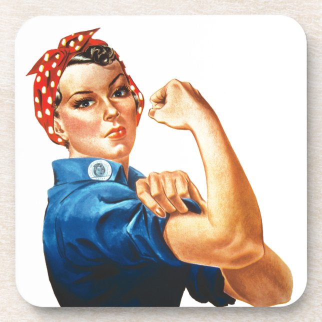 Wir können es Rosie machen, der Riveter Women Powe Getränkeuntersetzer (Vorderseite)