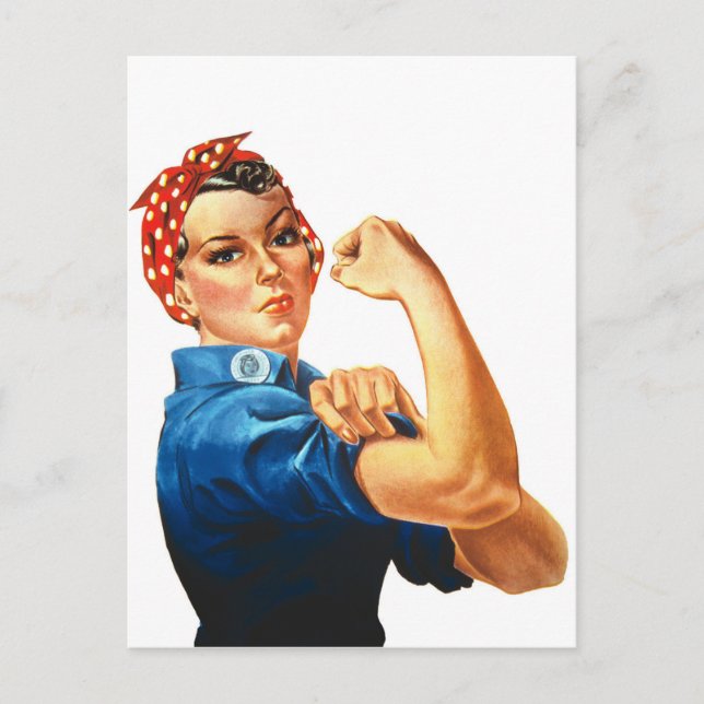 Wir können es Rosie machen, der Riveter Women Powe Postkarte (Vorderseite)