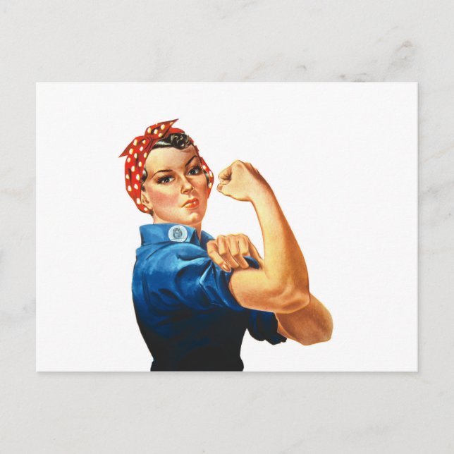 Wir können es Rosie machen, der Riveter Women Powe Postkarte (Vorderseite)
