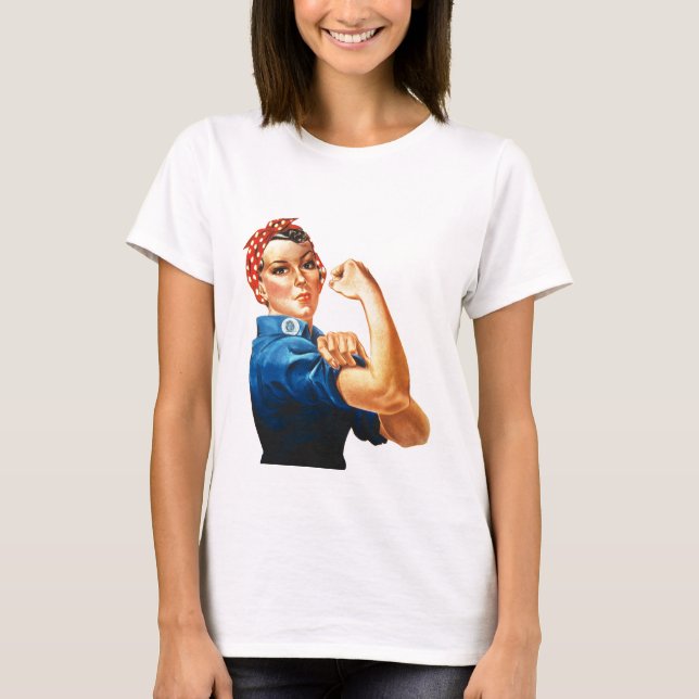 Wir können es Rosie machen, der Riveter Women Powe T-Shirt (Vorderseite)