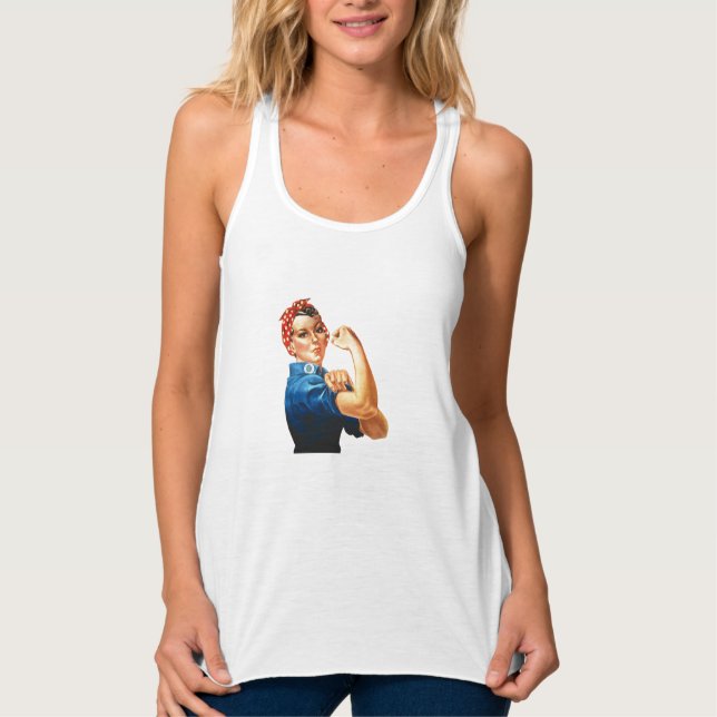 Wir können es Rosie machen, der Riveter Women Powe Tank Top (Vorderseite)
