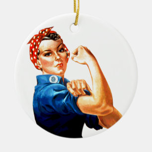 Wir können es Rosie machen, die Riveter-Weltkrieg- Keramikornament