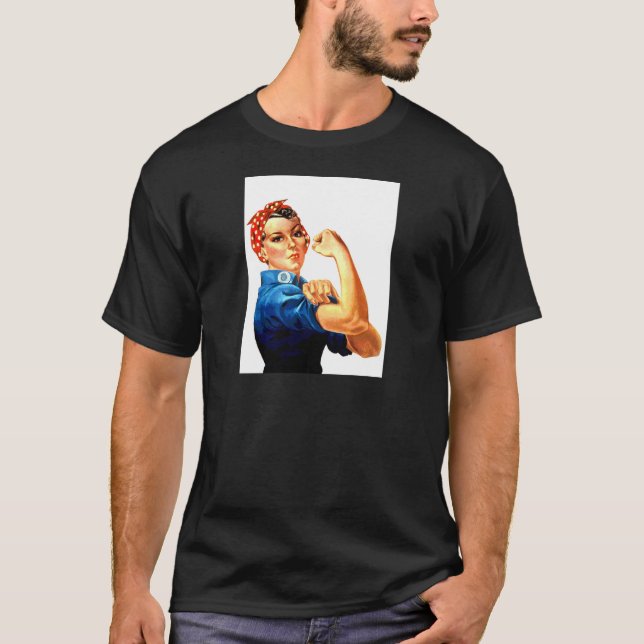 Wir können es Rosie machen, die Riveter-Weltkrieg- T-Shirt (Vorderseite)