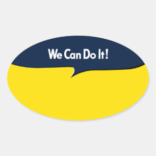 Wir können es Rosie machen Ovaler Aufkleber