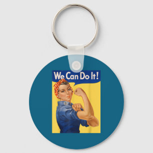 Wir können es Rosie Riveter Feministin Schlüsselanhänger