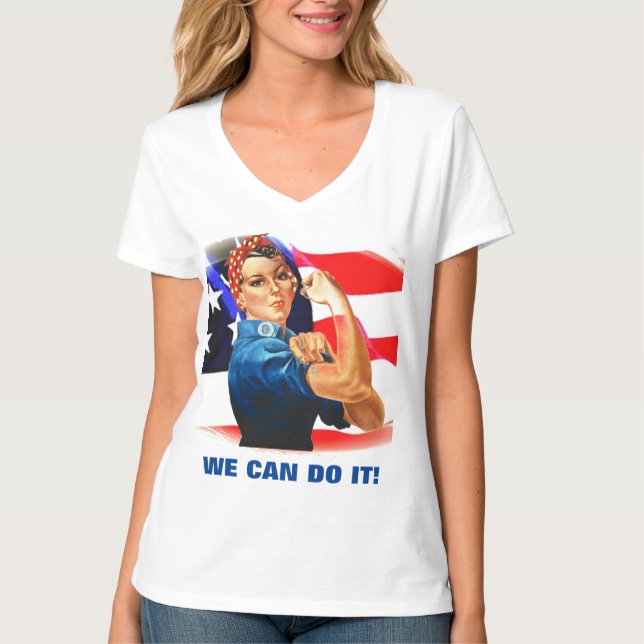 Wir können es schaffen, die Riveter Women Power US T-Shirt (Vorderseite)