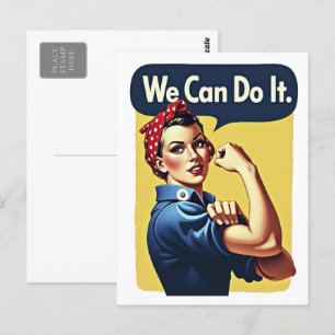 Wir können es tun Der berühmte Feminismus Postkarte