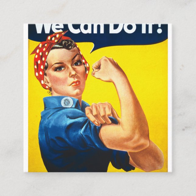 Wir können es tun quadratische visitenkarte (Vorderseite)