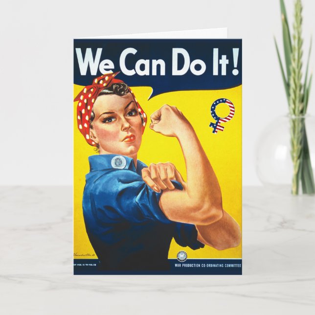 Wir können es tun! Rosie the Riveter Greeting Card Karte (Vorderseite)