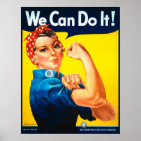 Wir können es tun! Rosie the Riveter Poster Print