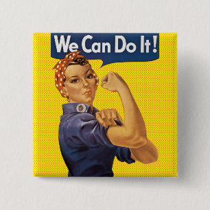 Wir können es tun! Rosie the Riveter Red Polka Do Button