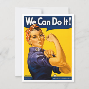 Wir können es tun! Rosie the Riveter Vintag WW2 Karte