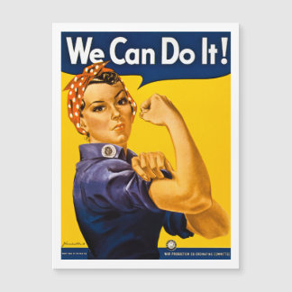 Wir können es tun! Rosie the Riveter Vintag WW2 Po Magnetkarte