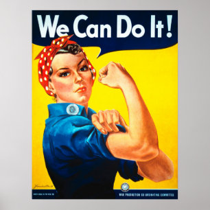 Wir können es tun! Rosie the Riveter Vintage Poste Poster