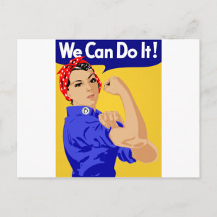 Wir können es tun! Rosie The Riveter WWII Poster Postkarte