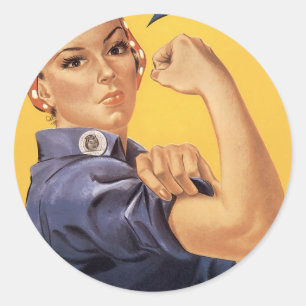 Wir können es tun! runder aufkleber