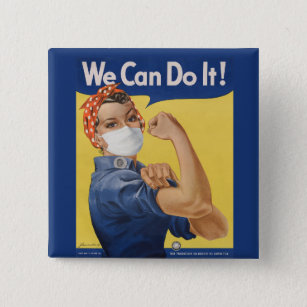 Wir können es tun! Schaltfläche Rosie the Riveter  Button
