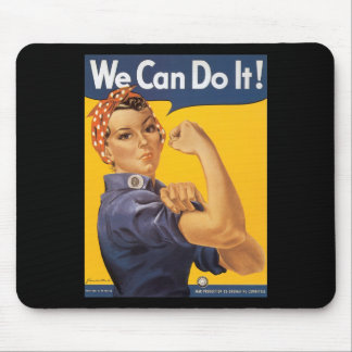 Wir können es tun! Vintage Kriegs-Plakat-Frau Mousepad