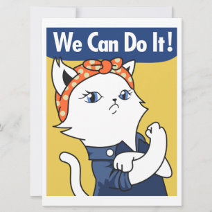 Wir können es tun! White Cat Rosie The Riveter