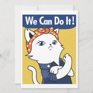 Wir können es tun! White Cat Rosie The Riveter