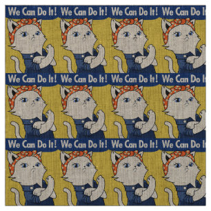 Wir können es tun! White Cat Rosie The Riveter Stoff