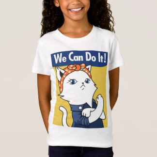 Wir können es tun! White Cat Rosie The Riveter T-Shirt