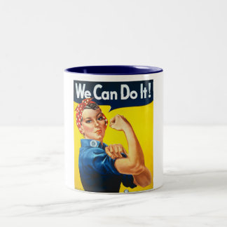 Wir können es tun zweifarbige tasse