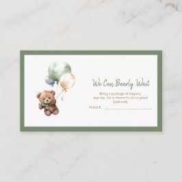 Wir können frühes Warten Teddy Bear Balloon Baby D Begleitkarte