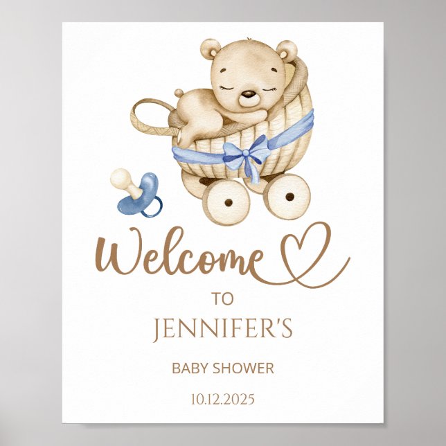 Wir können frühstücken, das Babydusche-Begrüßungsp Poster (Vorne)