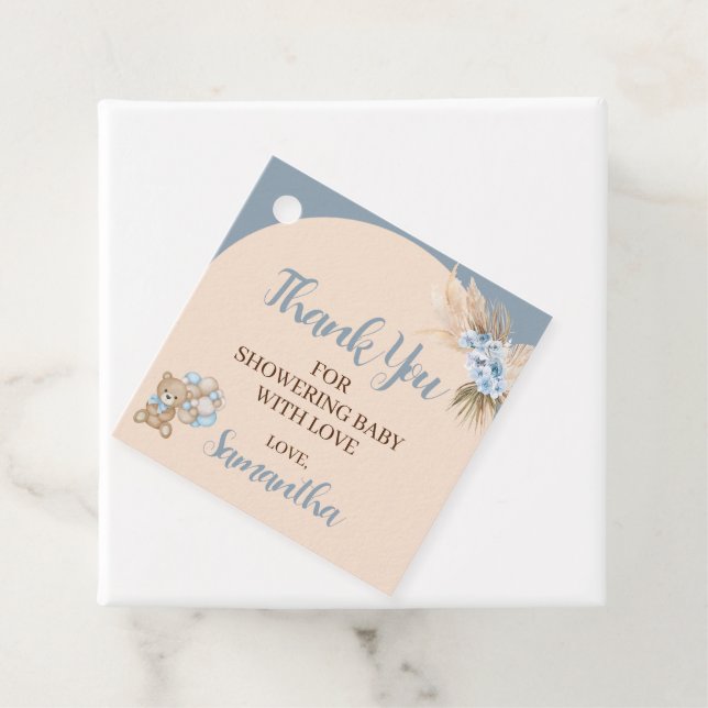 Wir können frühzeitig abwarten Baby Dusche Fevor T Geschenkanhänger (Beispiel)