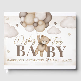Wir können frühzeitig abwarten Baby Dusche Gästebu Gästebuch