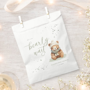 Wir können frühzeitig abwarten Baby Dusche Geschen Geschenktütchen