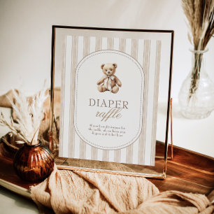 Wir können frühzeitig abwarten Baby Dusche Windeln Poster