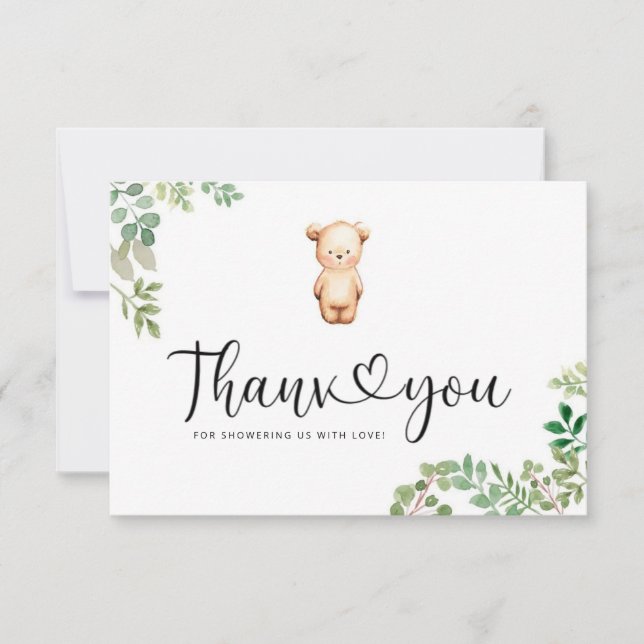 Wir können frühzeitig abwarten Babydusche dank Ihr Dankeskarte (Vorderseite)