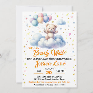 Wir können frühzeitig abwarten, Babydusche Einladung
