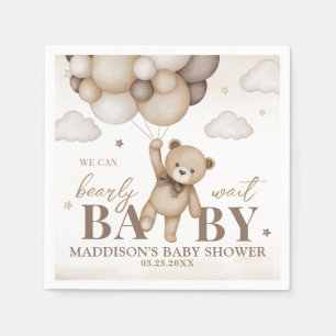 Wir können frühzeitig abwarten Babydusche Papier N Serviette