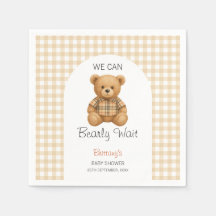 Wir können frühzeitig abwarten Babydusche Papier N