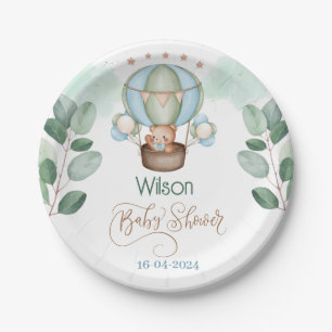 wir können frühzeitig abwarten, Babydusche Pappteller