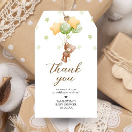 Wir können frühzeitig abwarten Balloon Baby Shower Geschenkanhänger