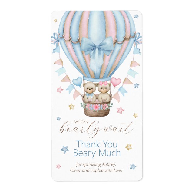 Wir können frühzeitig abwarten Boy Girl Twins Dank (Vorne)