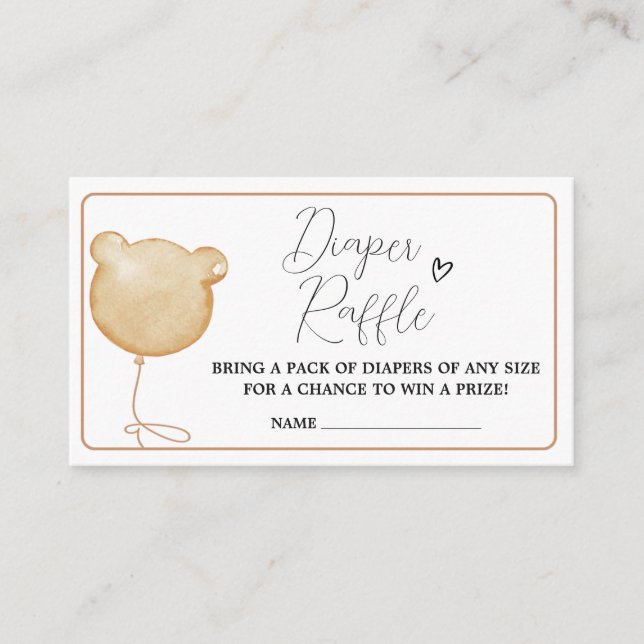 Wir können frühzeitig abwarten, Brown Balloon Wind Begleitkarte (Vorderseite)